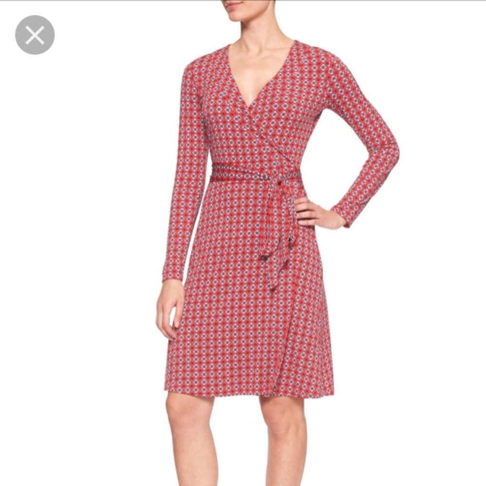 Banana Republic stretch wrap dress